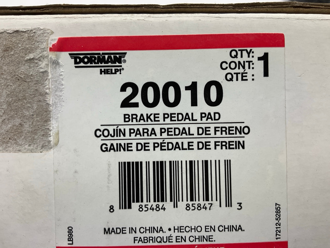 Dorman 20010 Brake Pedal Rubber Pad Cover