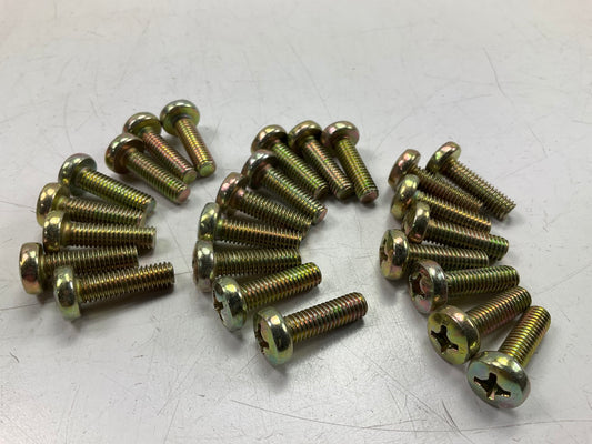 PACK OF 25 Bolts - Dorman 395-023 License Plate Fastener Screw Bolts M6X1.0x20mm
