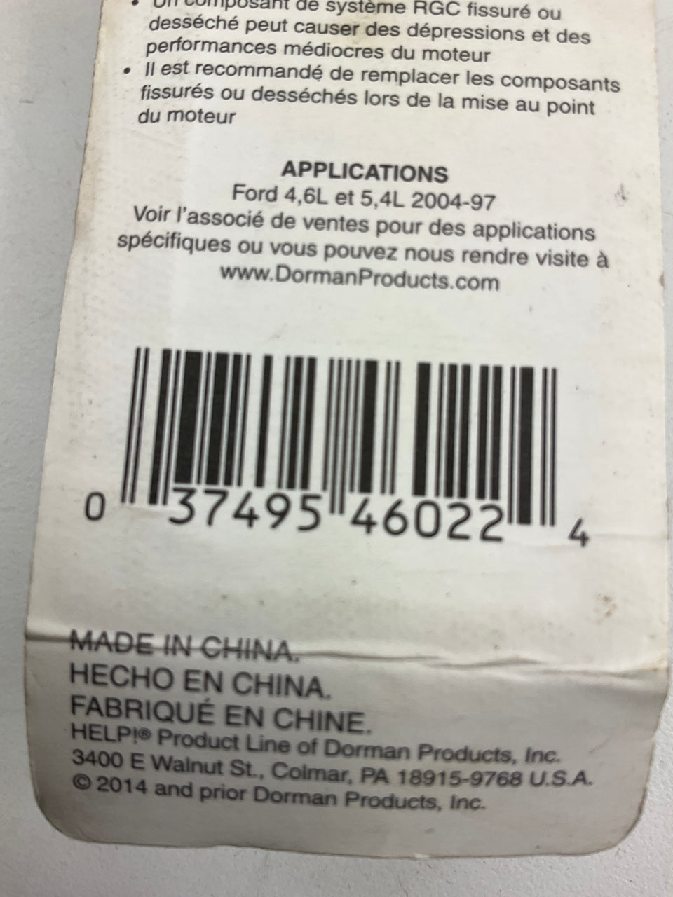 Dorman 46022 PCV Valve 90 Degree Elbow