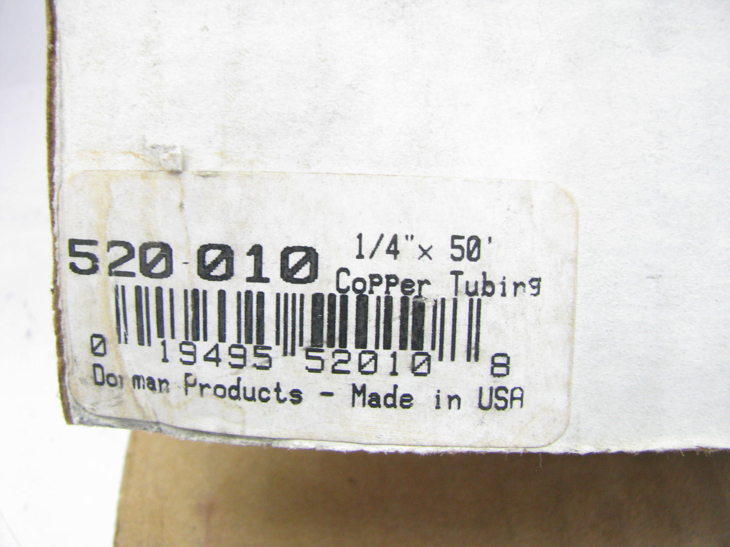50 FEET - Dorman 520-010 Bendable Copper Tubing Tube Roll 1/4'' Dia