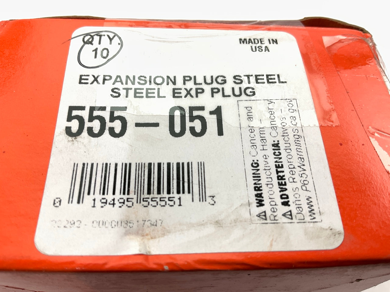 (10) Dorman 555-051 Engine Camshaft Plugs 2-3/16'' Steel Shallow Cup, 0.060'' Over