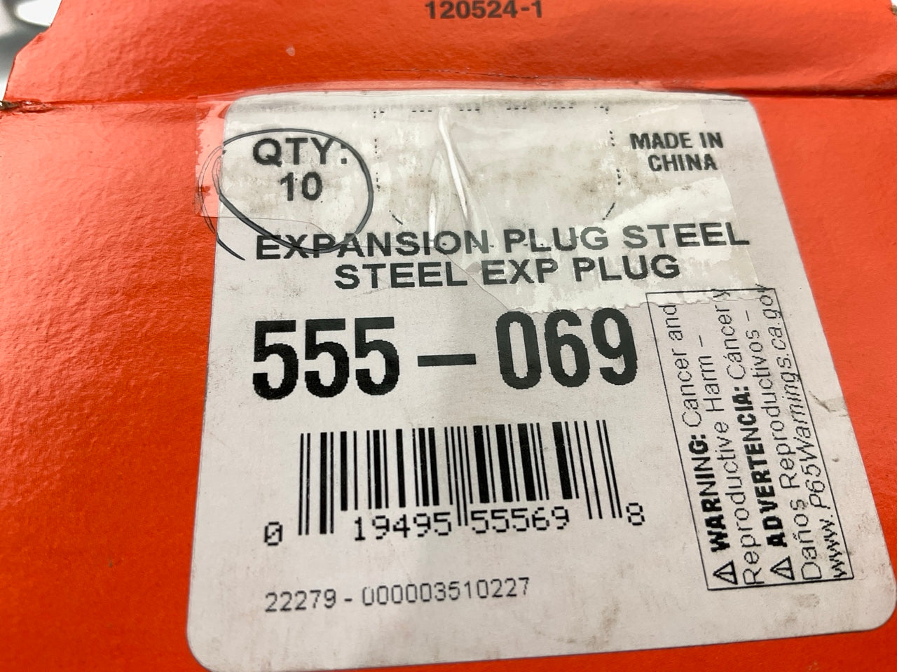 (10) Dorman 555-069 Freeze Expansion Plugs, 2'' Shallow Cup, Steel, 0.420'' Height