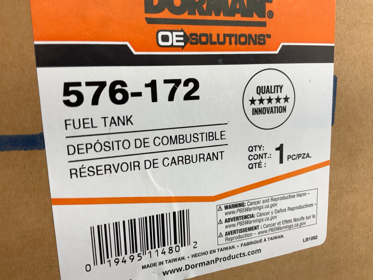 Dorman 576-172 Fuel Gas Tank (24.5 Gallon) 97-98 F-150, 98-99 F-250 STANDARD BED