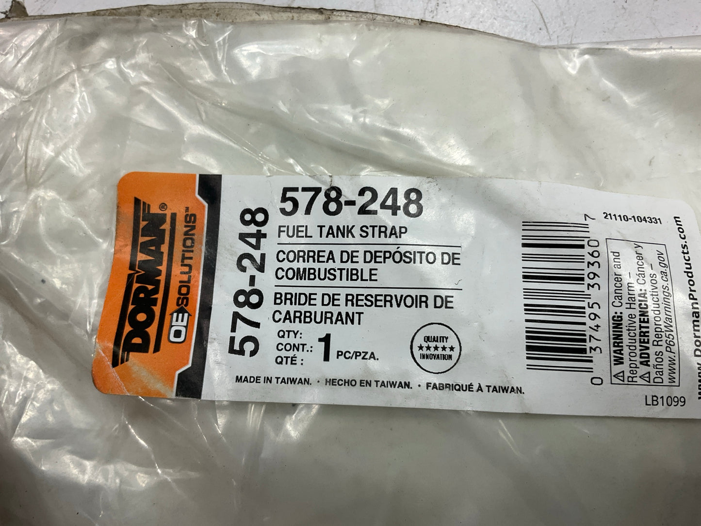 Dorman 578-248 Fuel Tank Strap For 2001-2006 Kia Magentis 3121038100, 3121138100