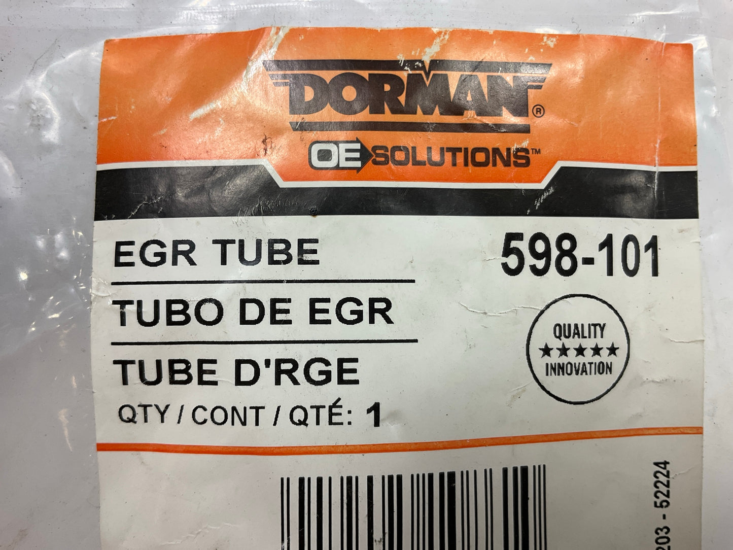 Dorman 598-101 Exhaust Gas Recirculation (EGR) Line Tube