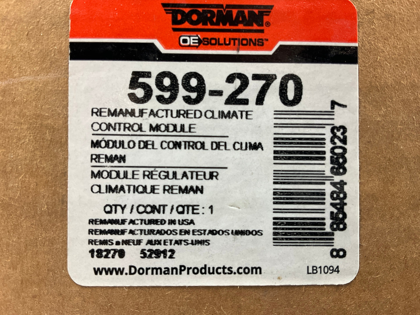 REMAN. Dorman 599-270 Front A/C Climate Control Module Switch BMW 64114106930