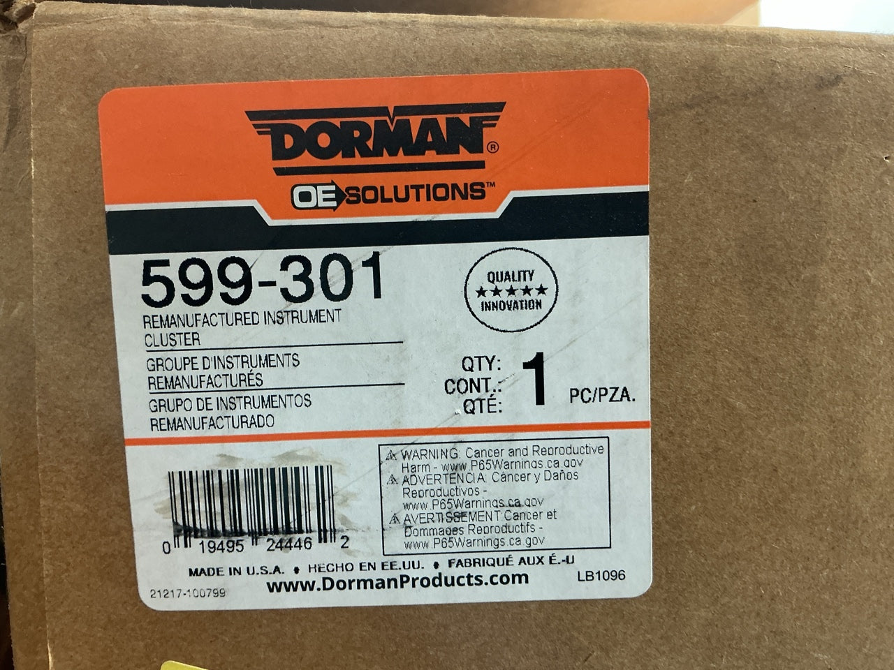 REMAN. Dorman 599-301 Instrument Gauge Cluster 2003-2005 Silverado Sierra Yukon