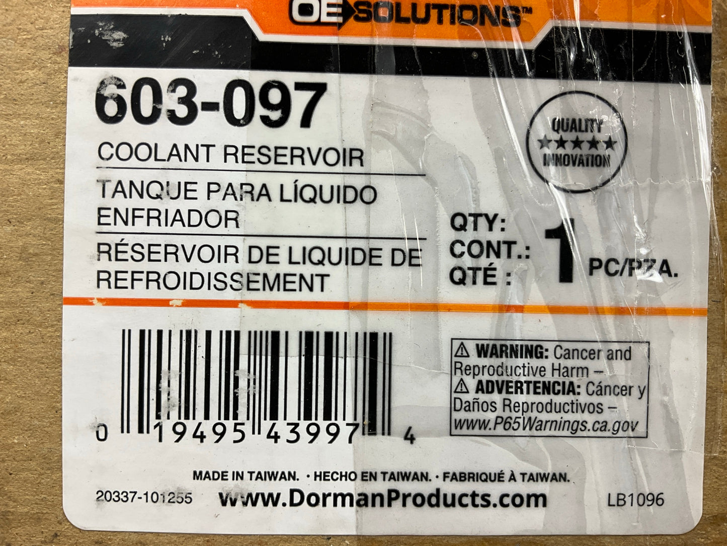 Dorman 603-097 Engine Coolant Reservoir