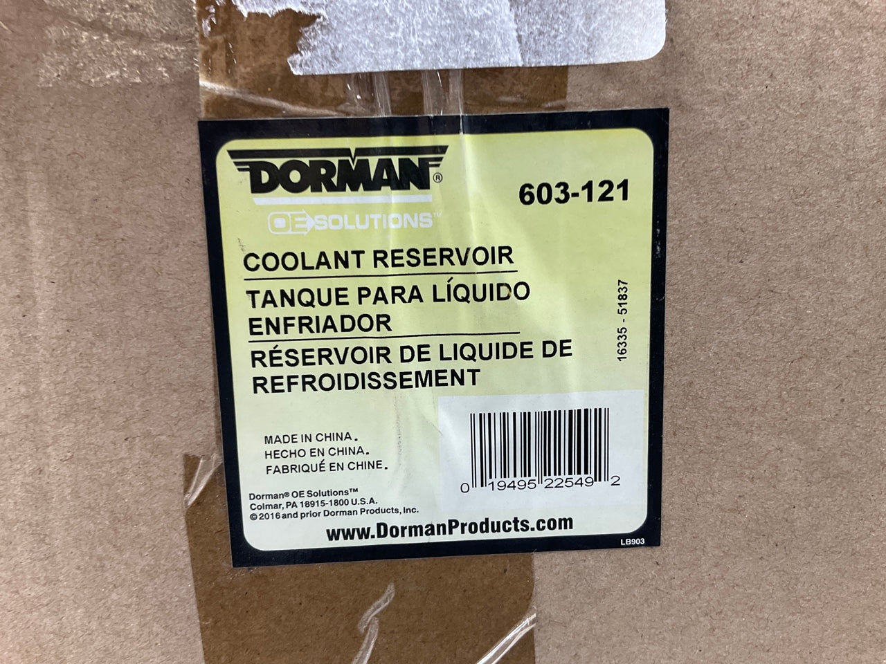 Dorman 603-121 Engine Coolant Reservoir Recovery Tank