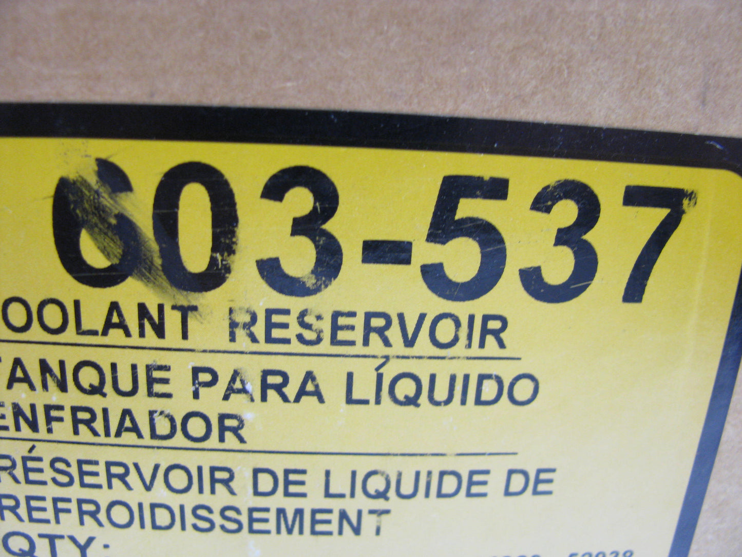 Dorman 603-537 Radiator Engine Coolant Reservoir Overflow Recovery Tank Front
