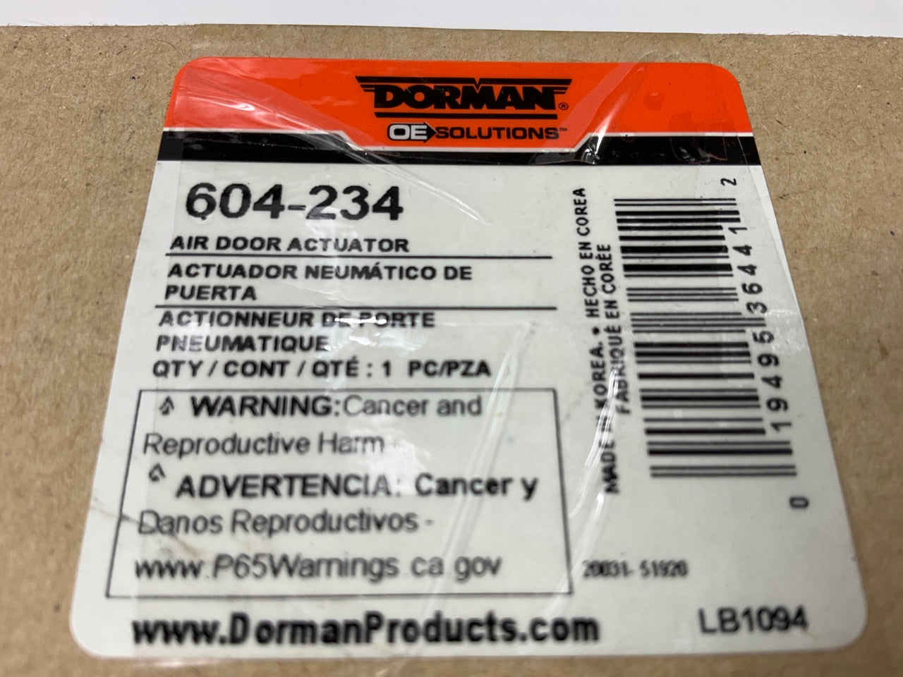 Dorman 604-234 Heater Blend Door Actuator