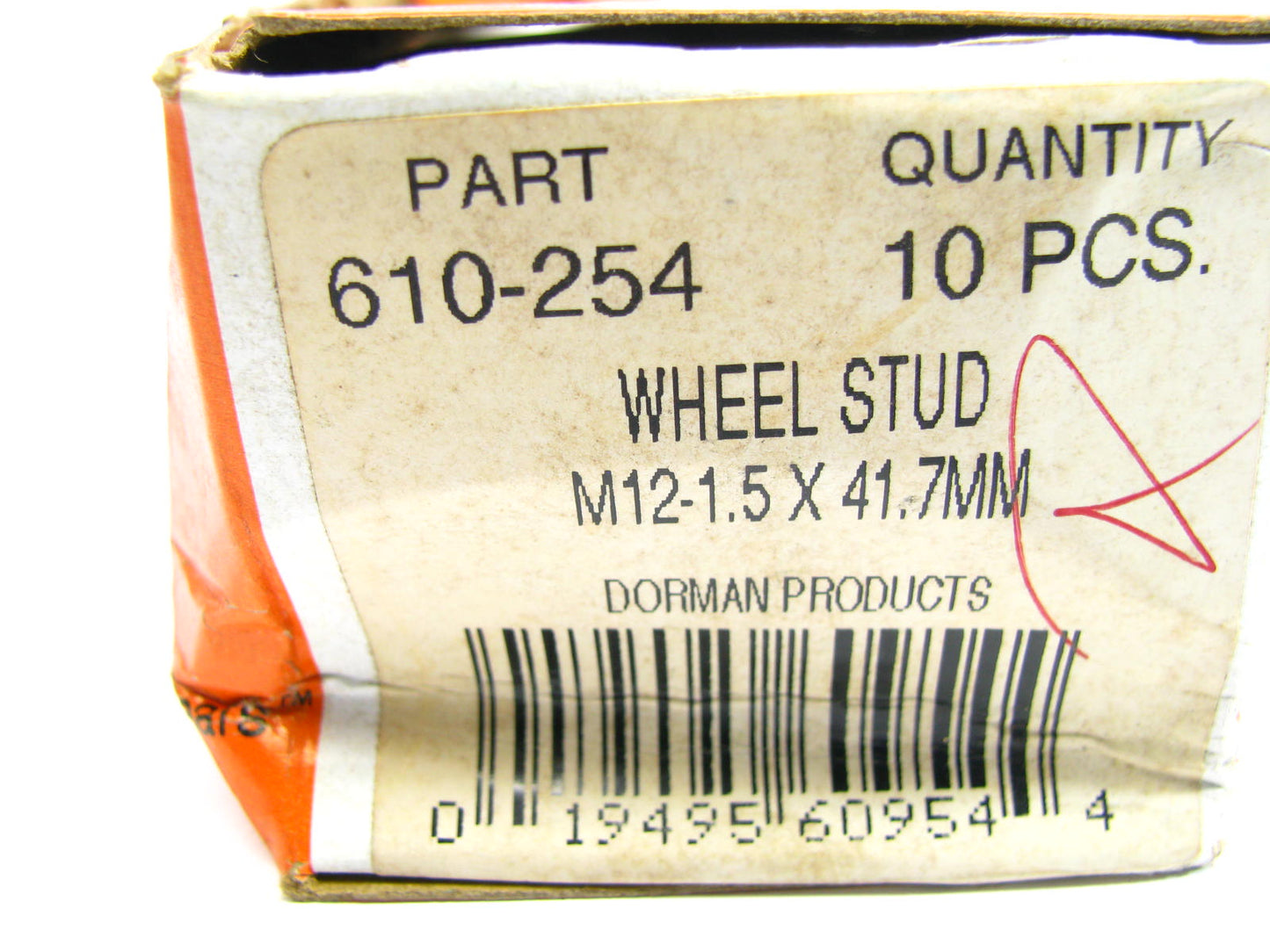 (10) Dorman 610-254 Wheel Lug Studs - Front / Rear