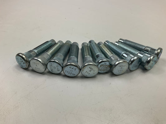 (10) Dorman 610-443 M12-1.50 Serrated Wheel Lug Studs - 13.56mm Knurl, 50.75mm