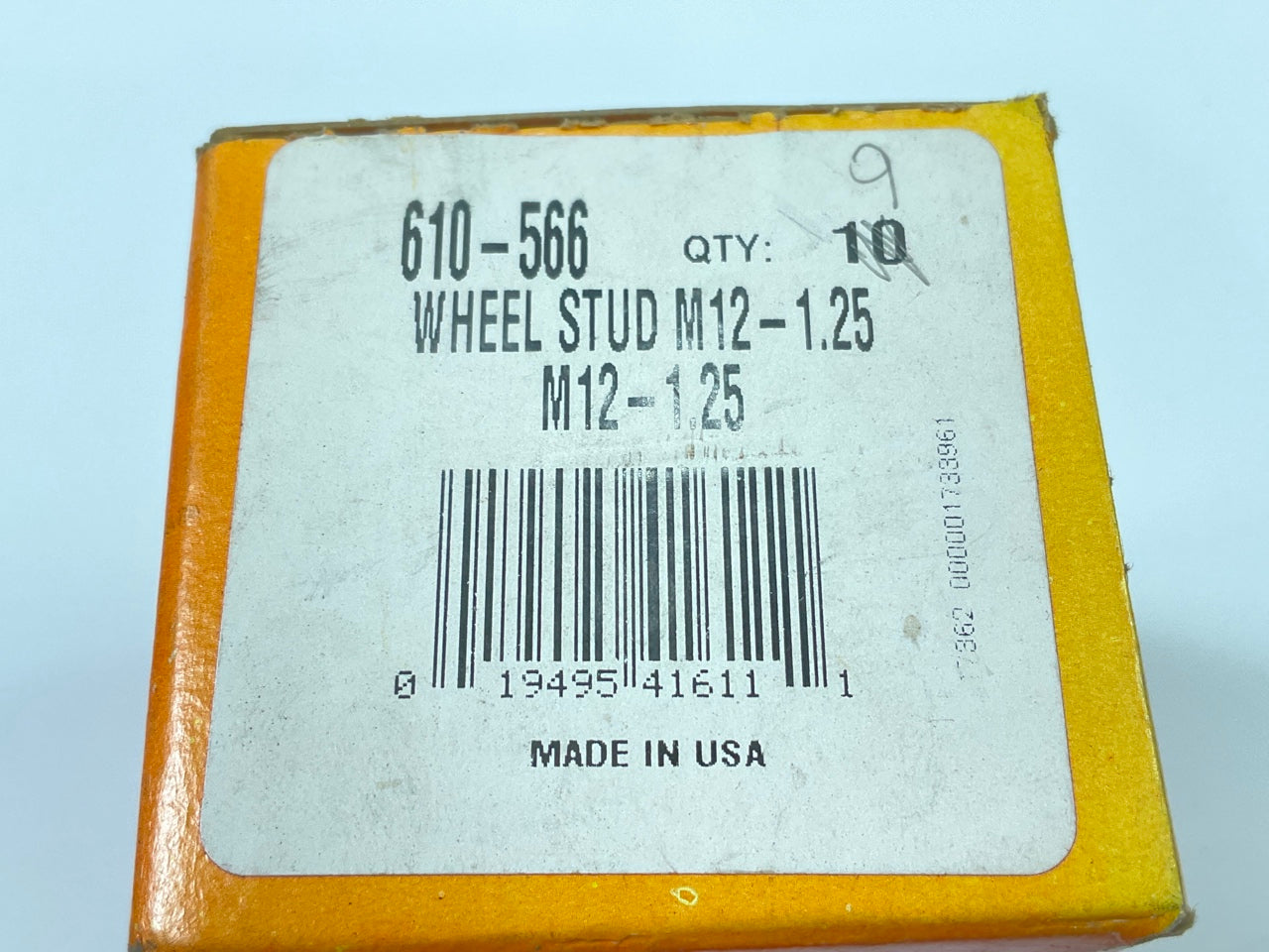 (9) Dorman 610-566 Wheel Lug Stud - 14.38mm Knurl 43.5mm Length