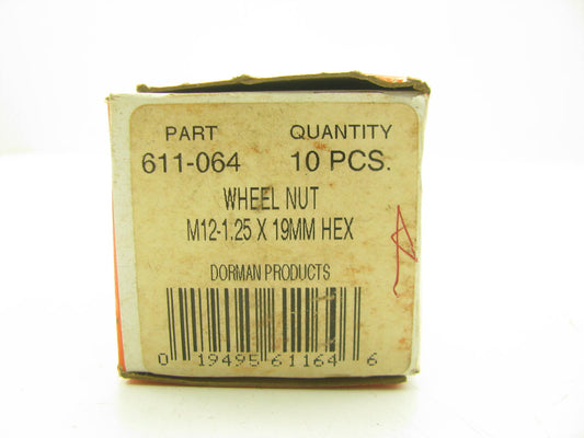 (10) Dorman 611-064 Wheel Lug Nuts - M12-1.25 X 19mm Hex