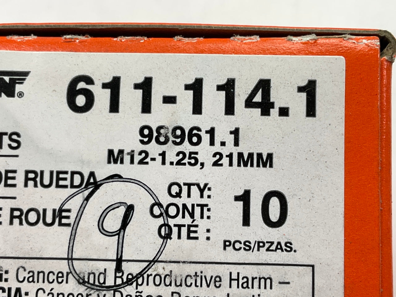(5) Dorman 611-114 Wheel Lug Nuts
