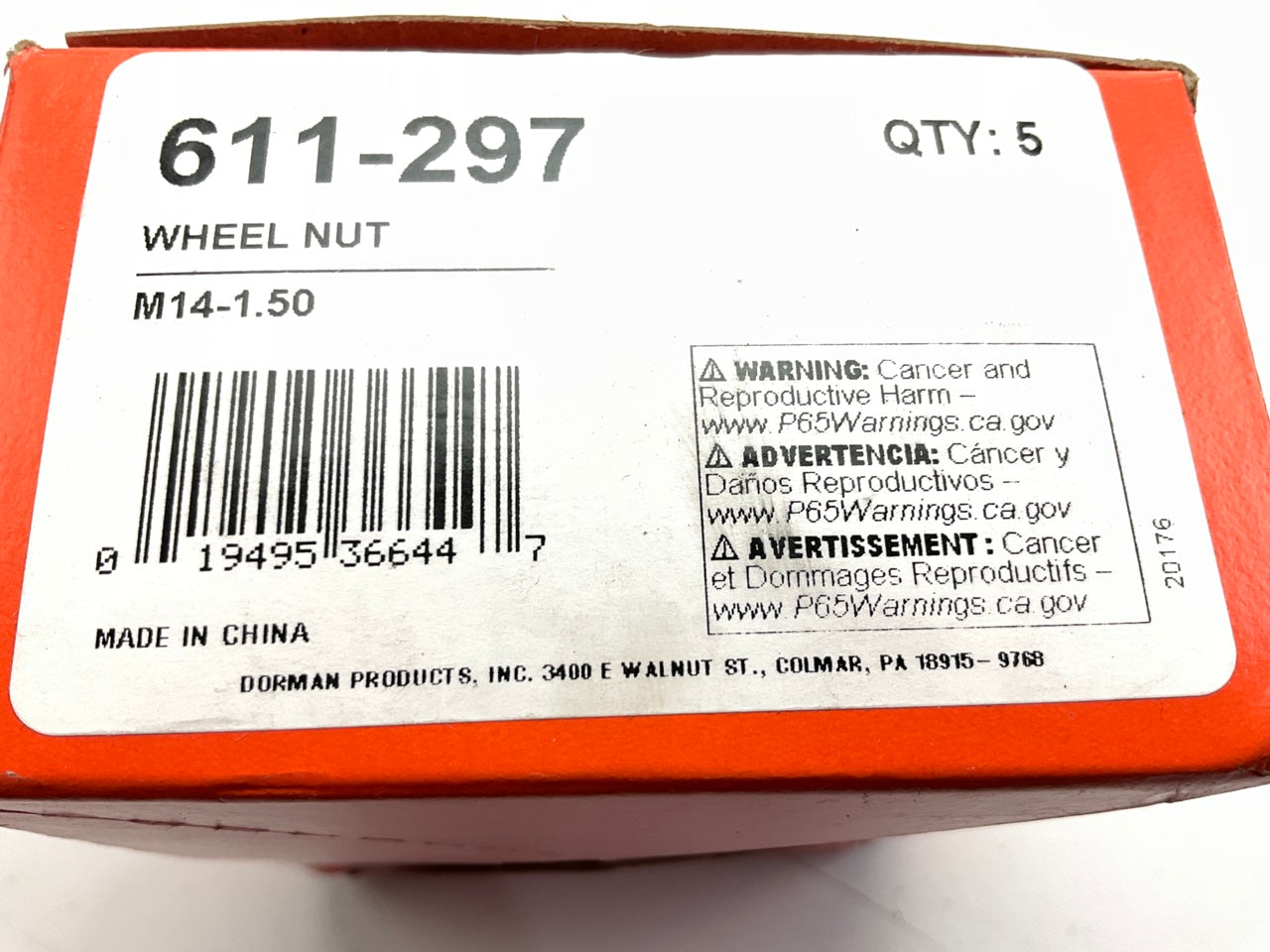 (5) Dorman 611-297 Wheel Lug Nuts