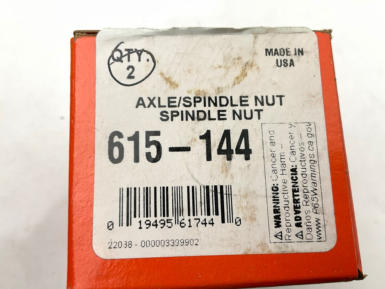 (2) Dorman 615-144 Front Axle Wheel Bearing Nut (Spindle Nuts) PAIR