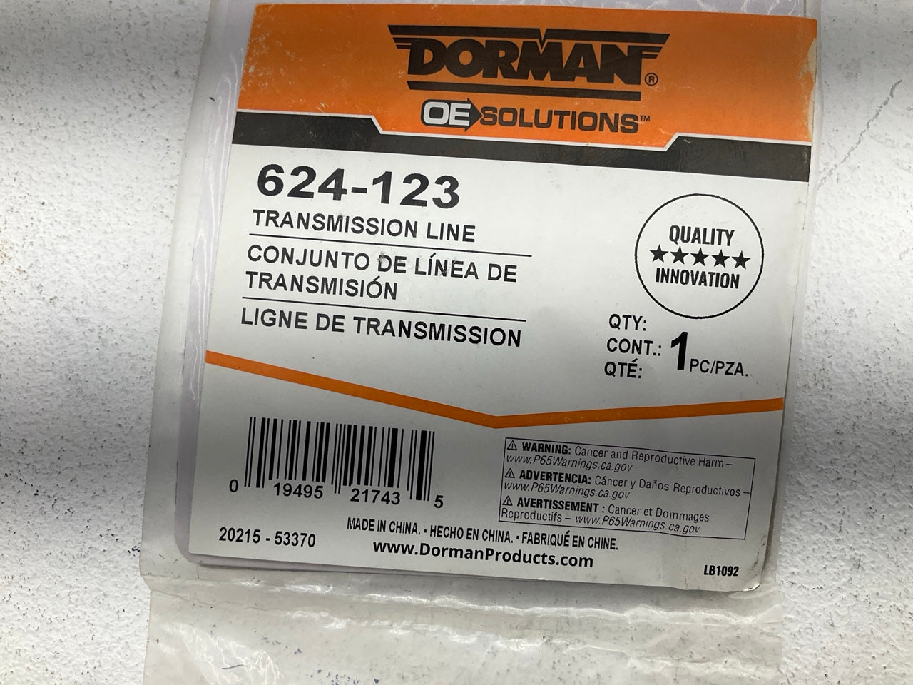 Dorman 624-123 Automatic Transmission Oil Cooler Hose Assembly