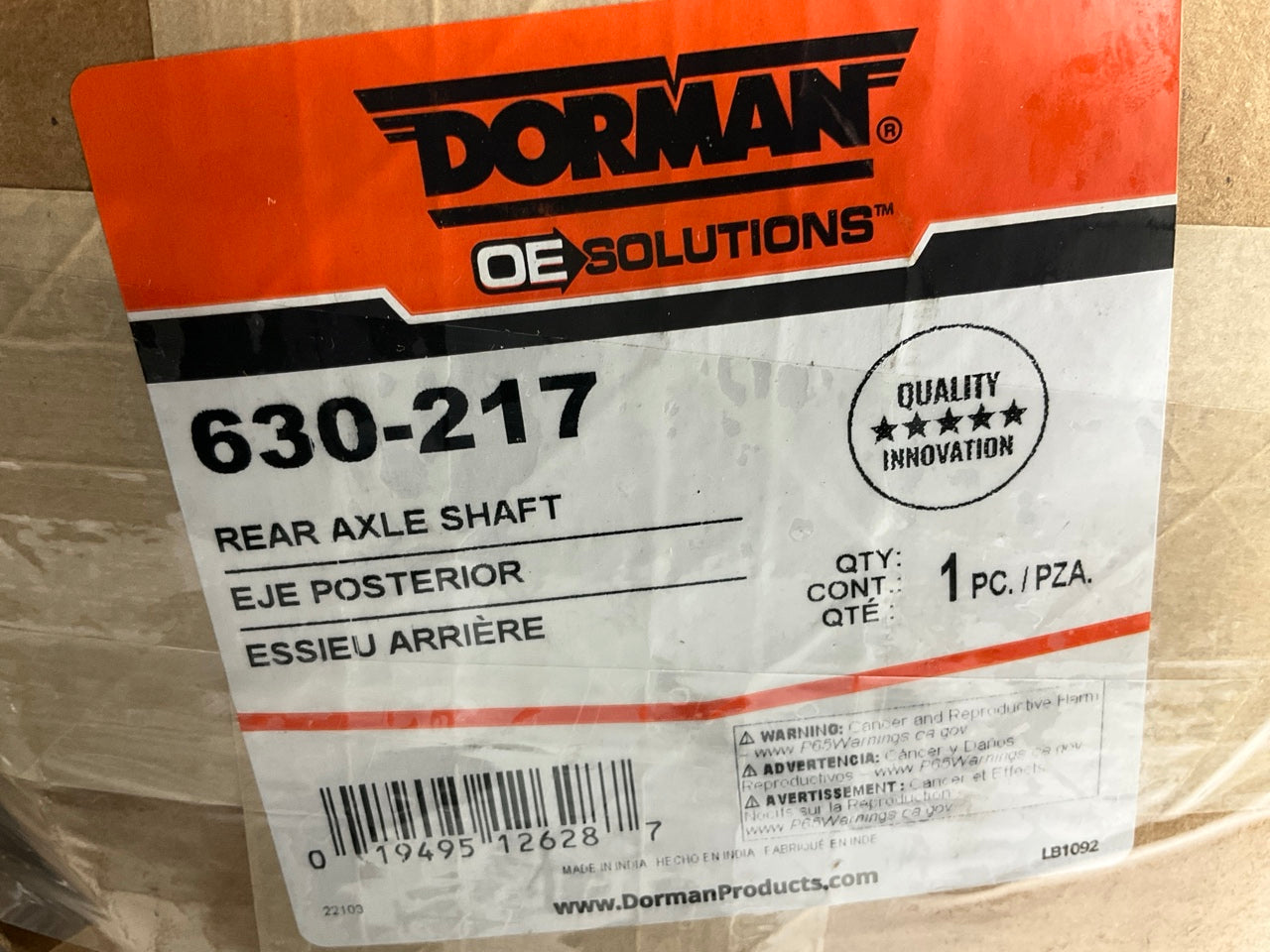 Dorman 630-217 Rear Axle Shaft 2001-2002 Ford Crown Victoria, & Lincoln Town Car