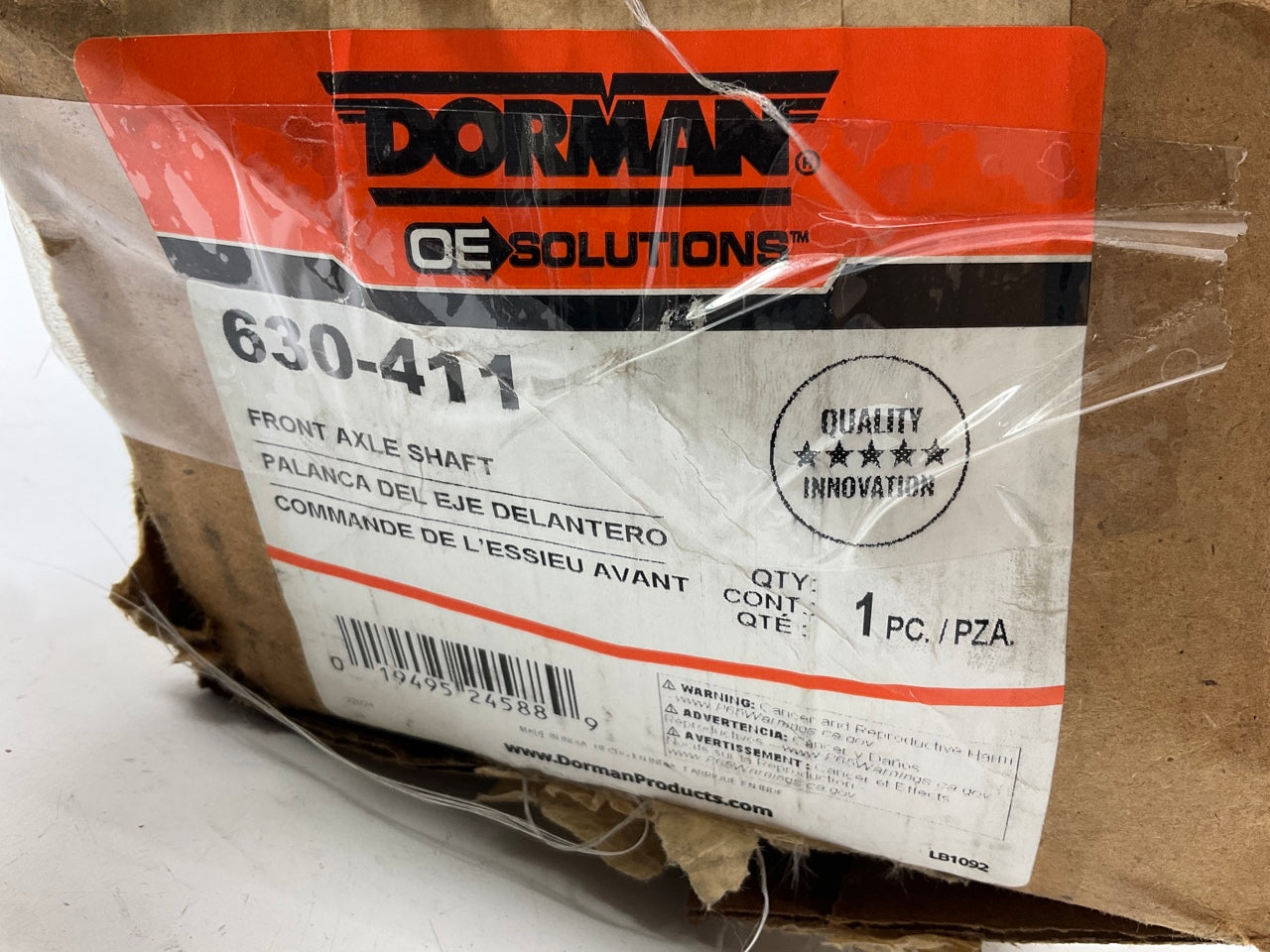 Dorman 630-411 Front Right Passenger Side Axle Shaft