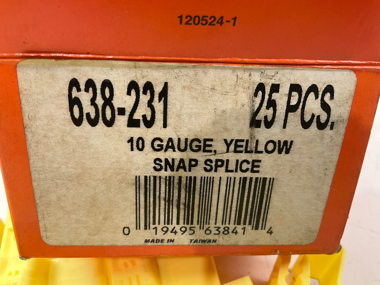 (25) Dorman 638-231 10 GA Yellow Snap Splice