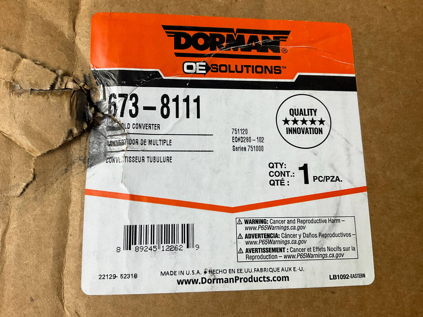 Dorman 673-811 Catalytic Converter With Exhaust Manifold CARB Compliant