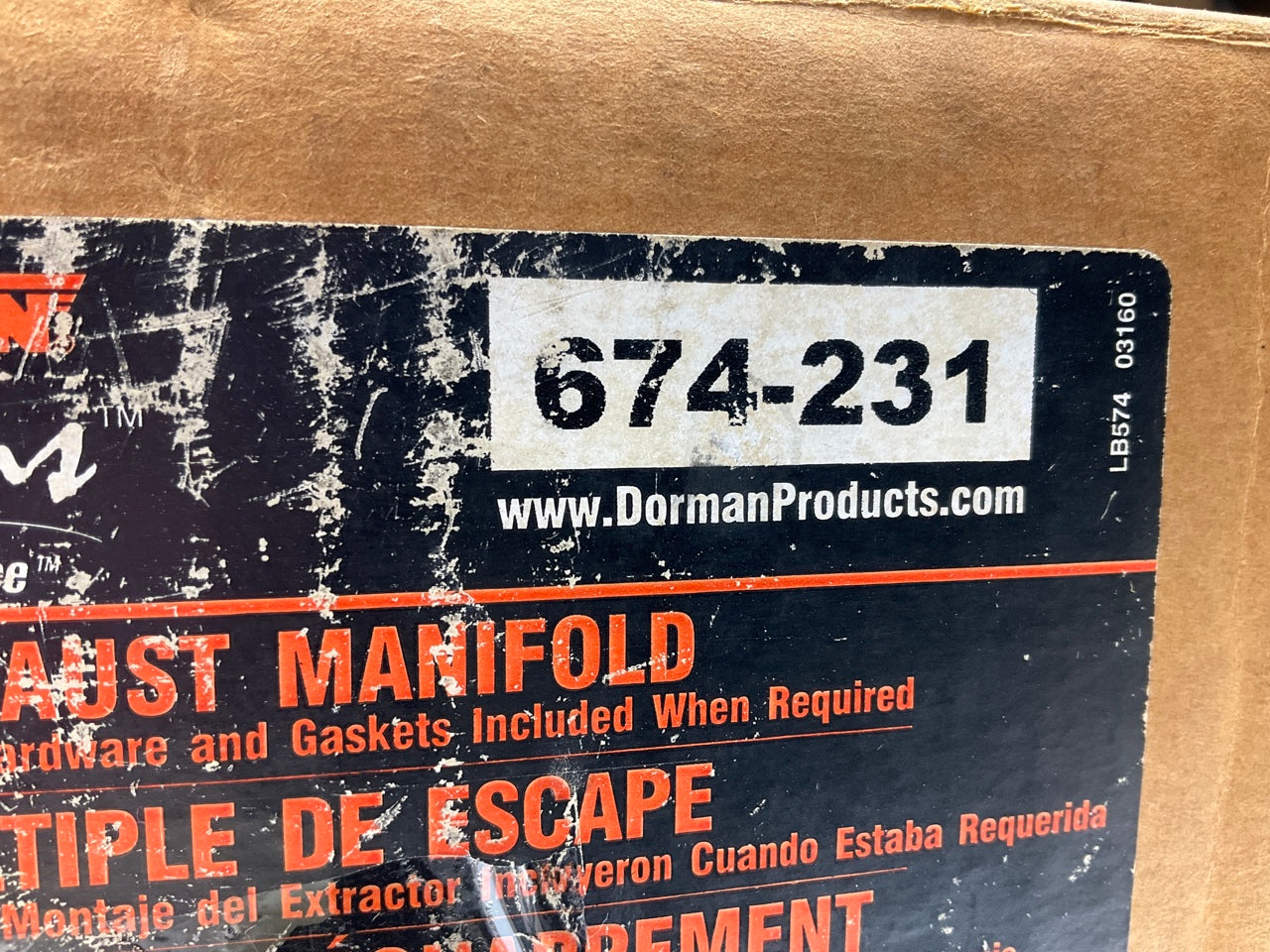 MISSING GASKET AND HARDWARE - Dorman 674-231 LEFT Exhaust Manifold