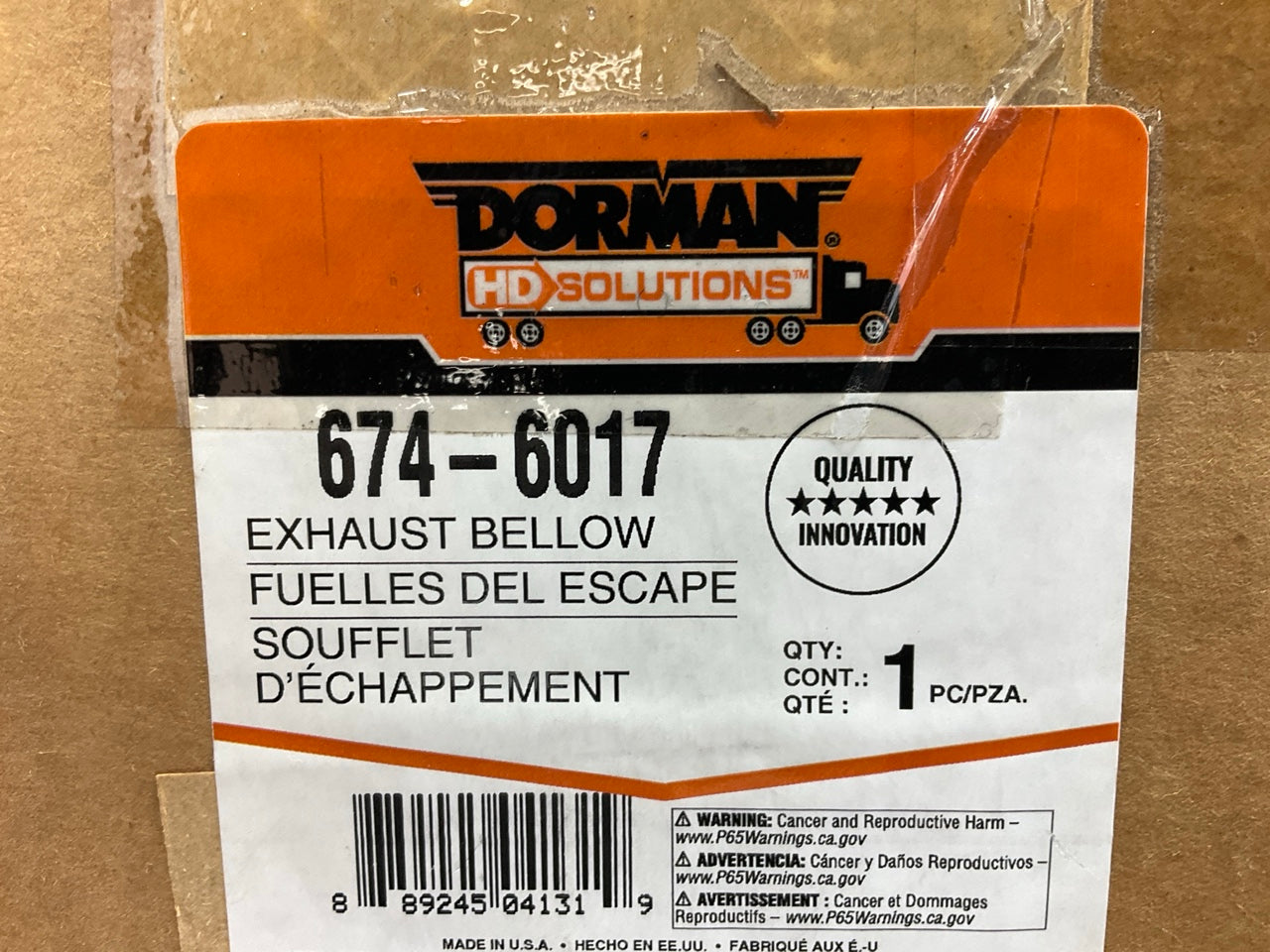 Dorman 674-6017 Exhaust Pipe Flex Bellows Kit For 2015-2017 International 5900i