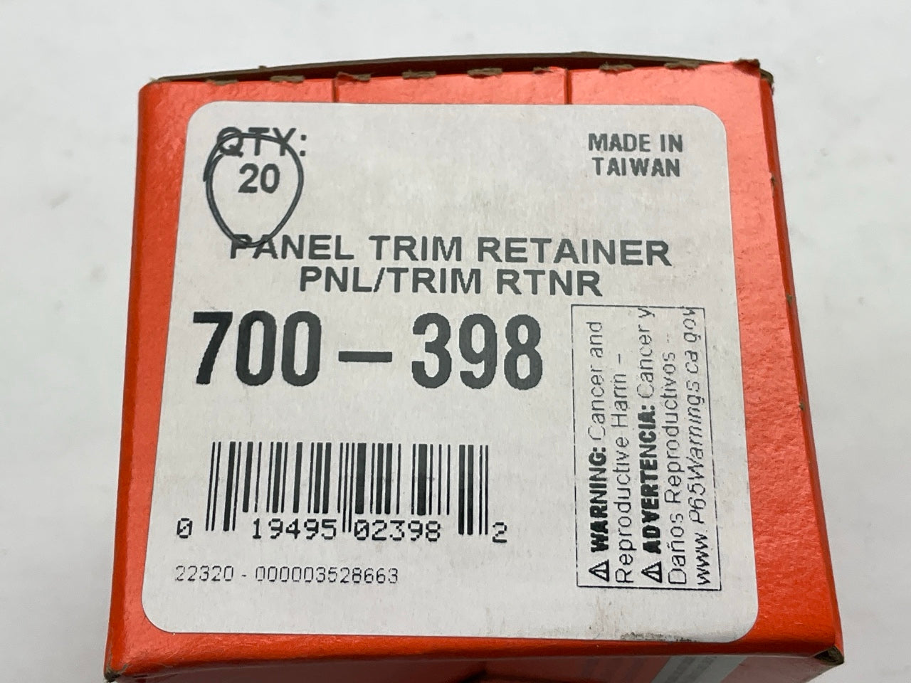 (20) Dorman 700-398 Interior Panel Trim Retainer Clips