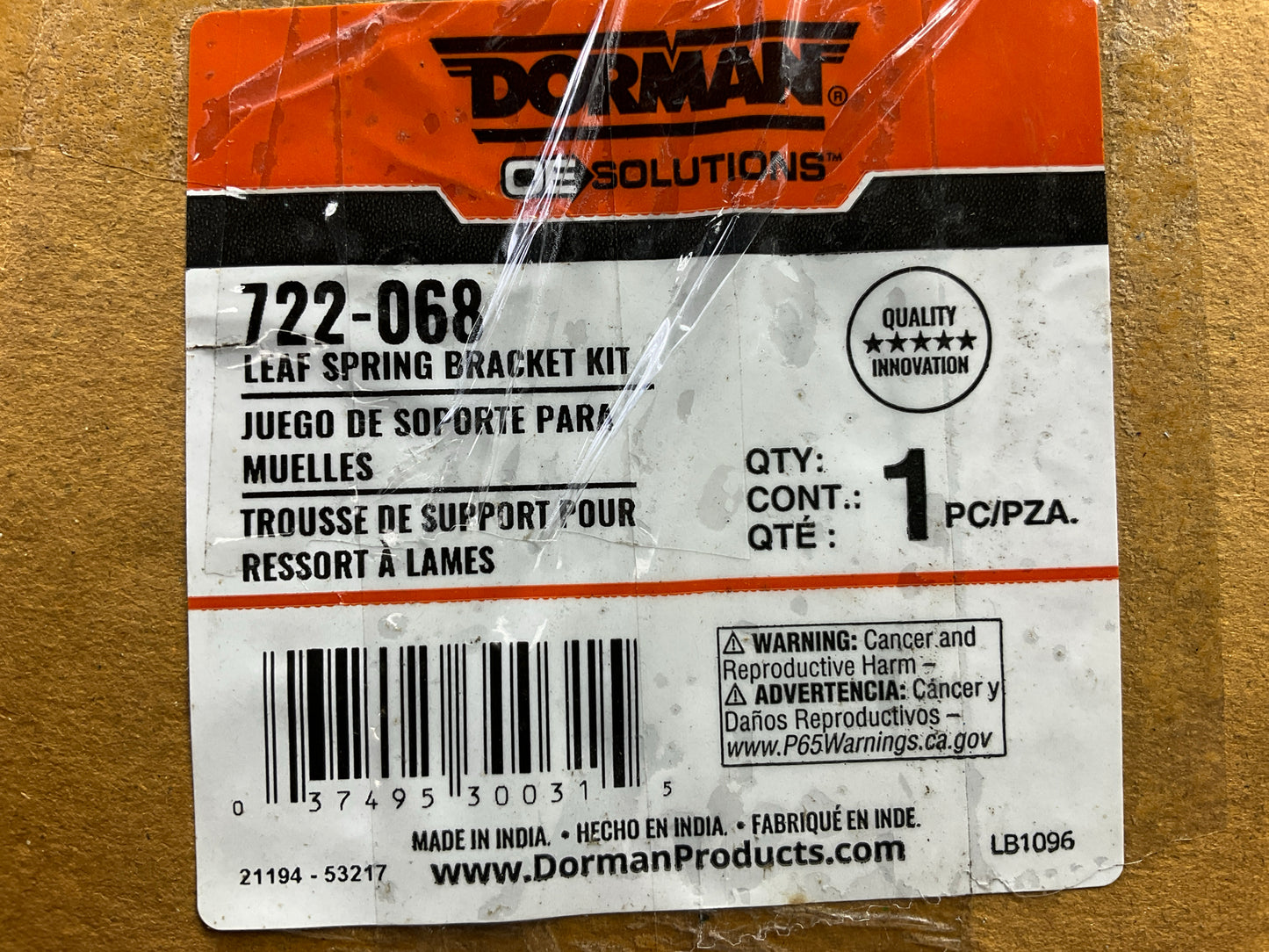 Dorman 722-068 Leaf Spring Hanger Bracket Kit