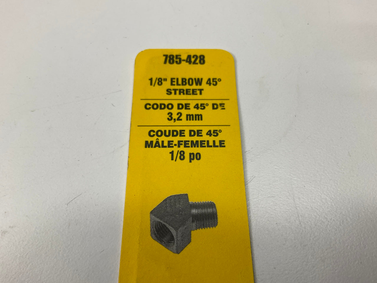 Dorman 785-428 Pipe Fitting 45 Degree Street Elbow - 1/8'' FNPT X 1/8'' MNPT