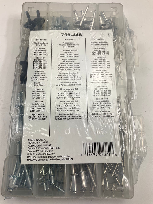 Dorman 799-446 Rivet Assortment Value Pack- 16 Sku S- 155 Pieces
