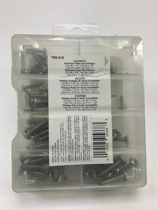 Dorman 799-510 Stainless Steel Sheet Metal Screws, Pack Of 79