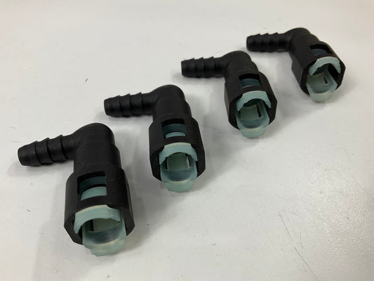 (4) Dorman 800-081 Fuel Line Connector, 5/16'' To 5/16'' 90 Degree