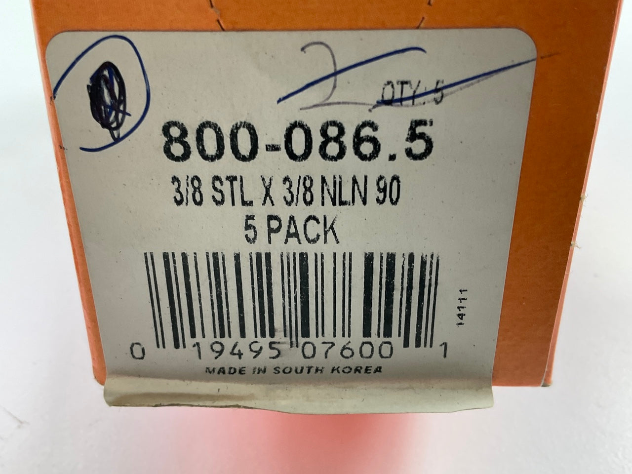 (3) Dorman 800-086 3/8'' To 3/8'' 90 Degree Fuel Line Quick Connector