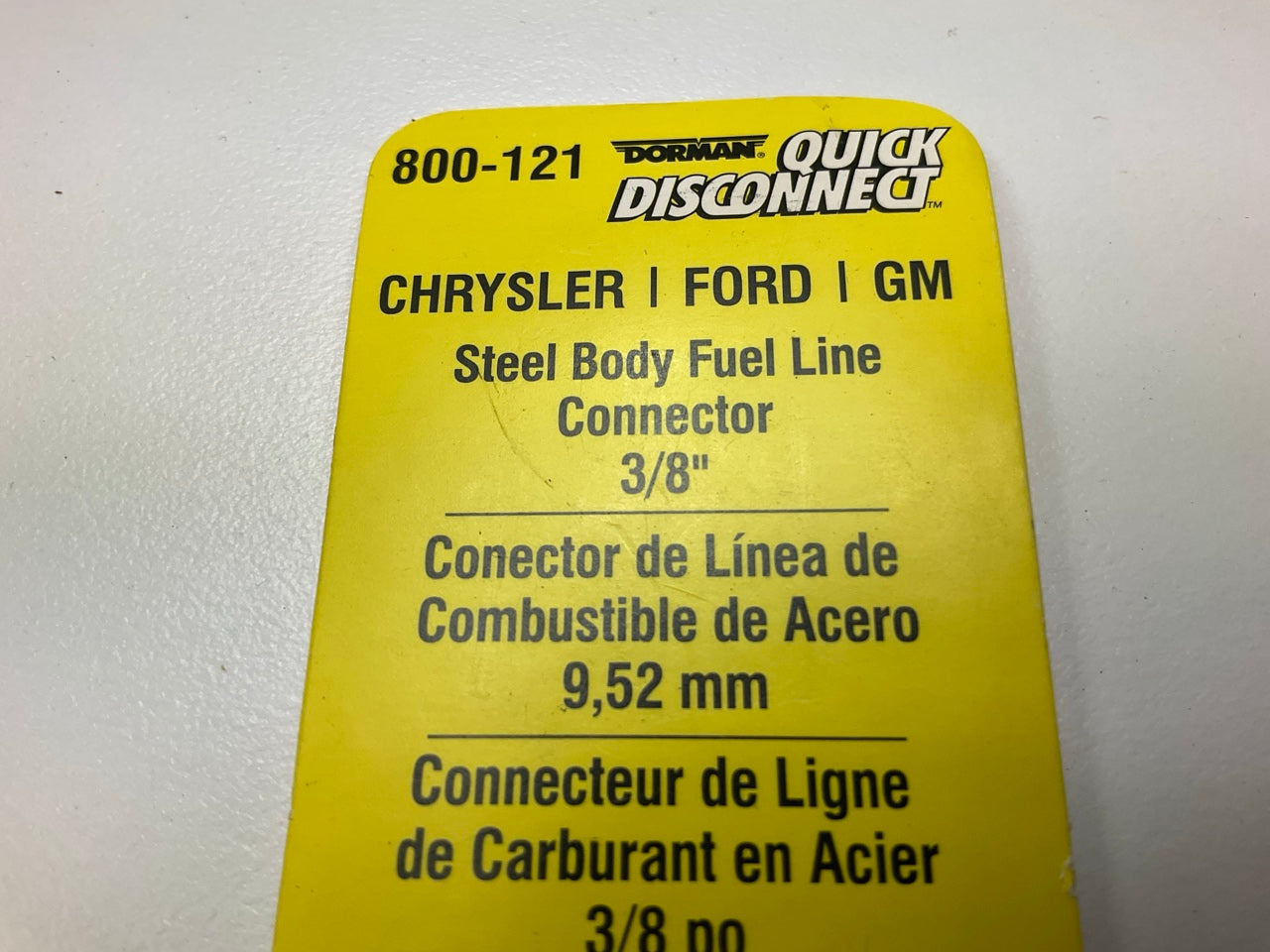 Dorman 800-121 Steel Body Fuel Line Connector 3/8'' For Chrysler, Ford, GM