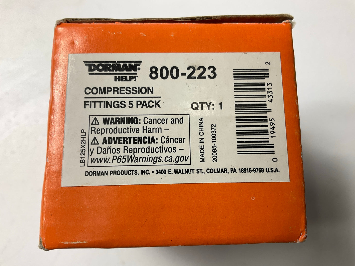 Dorman 800-223 Fuel Line Compression Union Fitting - 3/8'' Nylon To Steel, 5 Pack