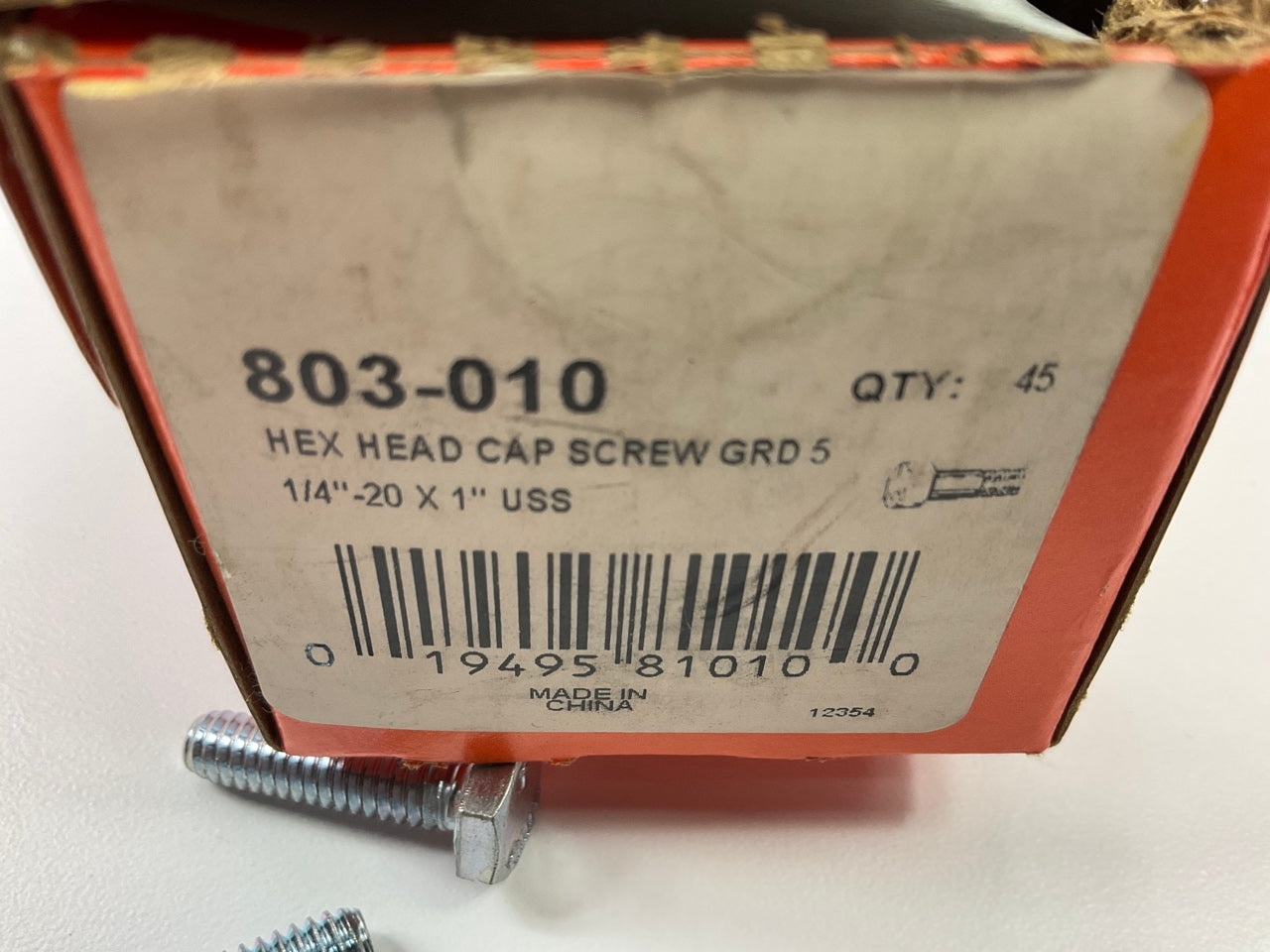 (45) Dorman 803-010 Cap Screw - Hex Head - Grade 5 - 1/4-20 X 1 In.