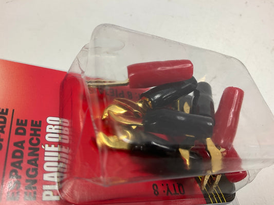 (8) Dorman 84620 Audio Snap Spade Connector Terminals, Gold Plated, 12-10 Gauge