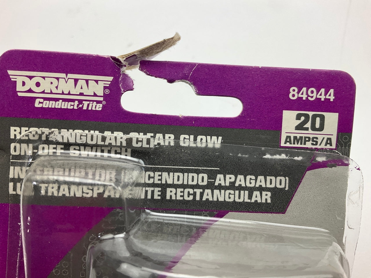 Dorman 84944 Clear Glow Rocker Switch, 20 Amp, With Red & Blue Covers