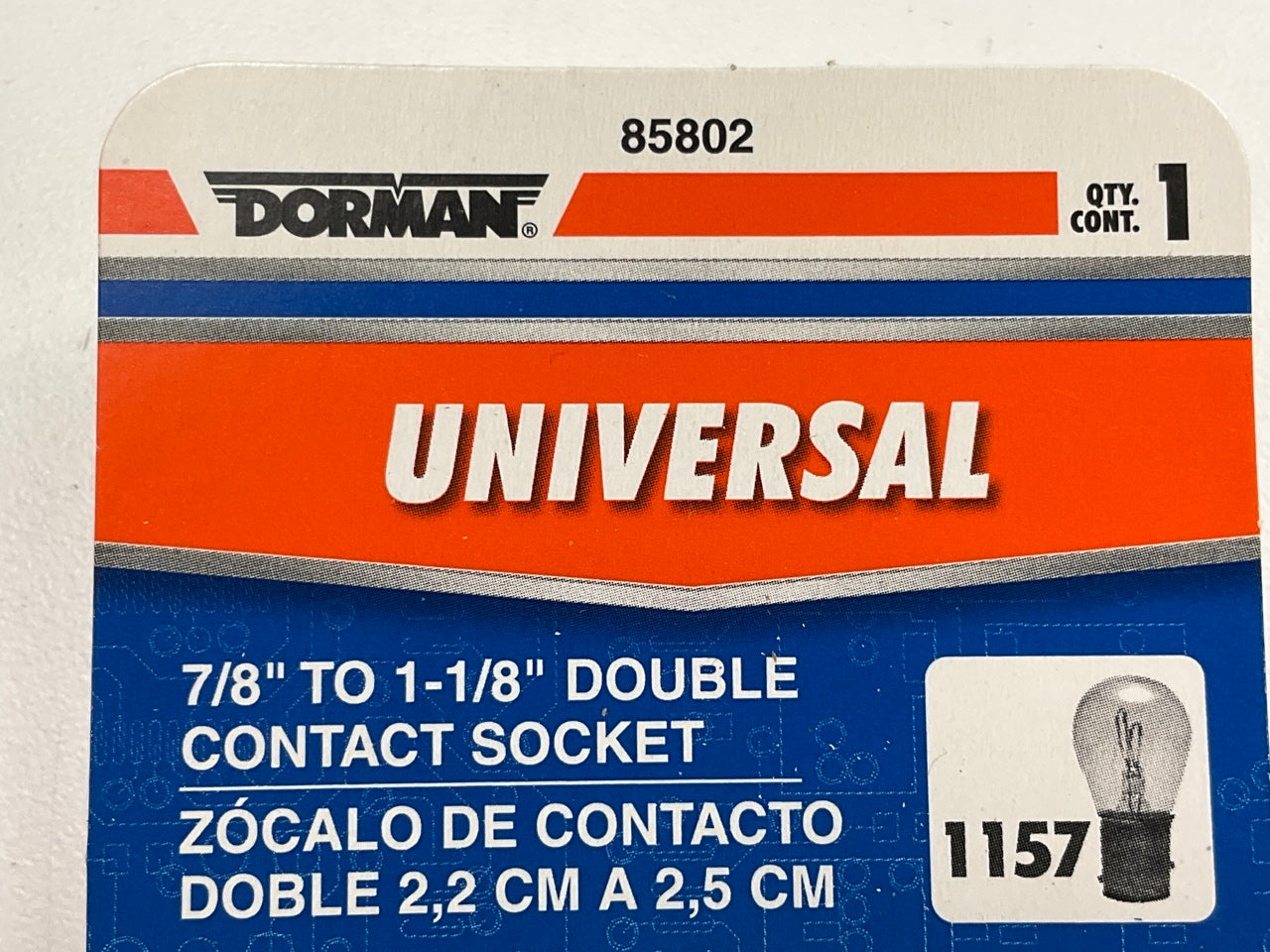 (2) DORMAN 85802 Double Contact Bulb Socket 2-Wire Pigtails For 1157 Bulb