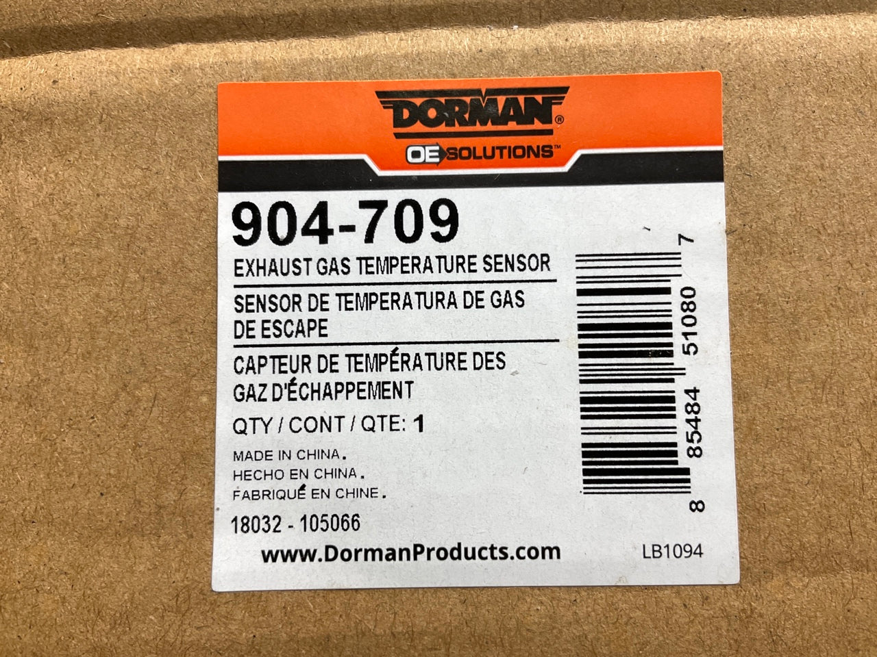 Dorman 904-709 Right Exhaust Gas Temperature (EGT) Sensor 06-08 VW Touareg 5.0L