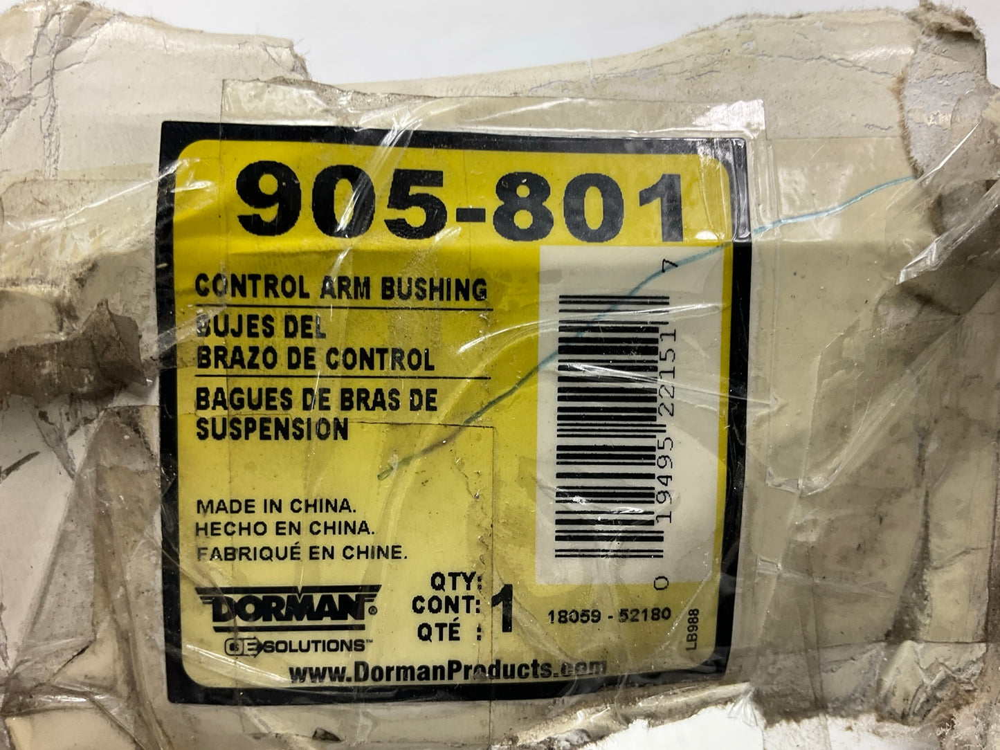 Dorman 905-801 Front Lower Rearward Control Arm Bushings, Pair