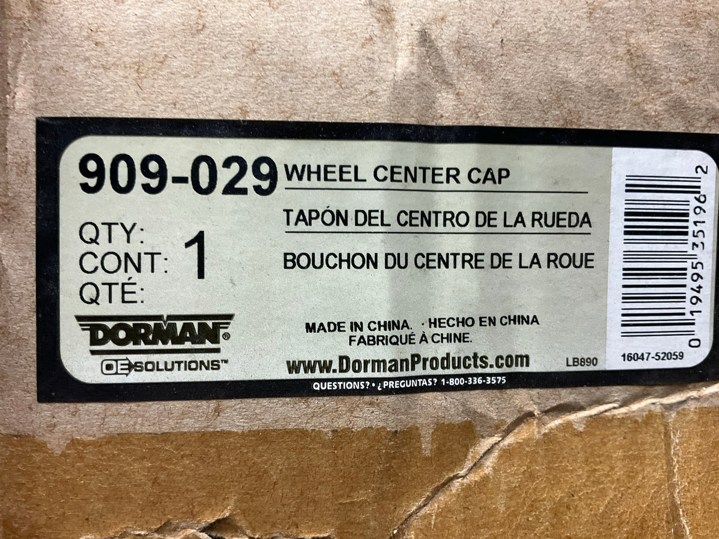 MISSING 3 LUG CAPS - Dorman 909-029 Wheel Center Cap