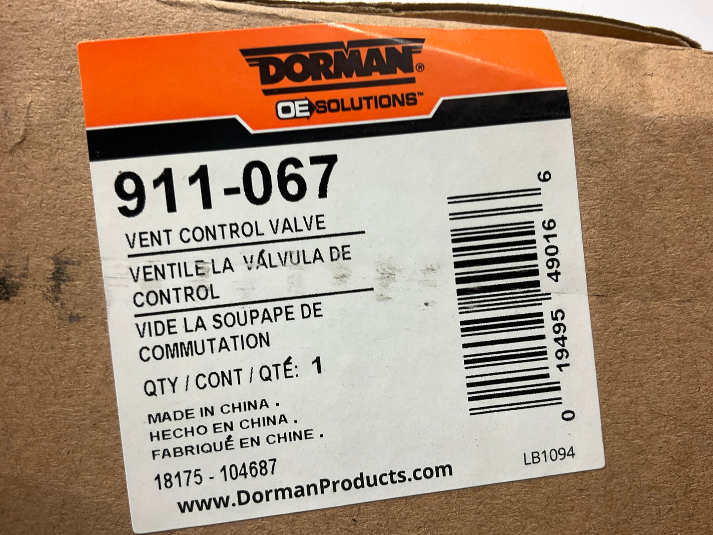 Dorman 911-067 Vapor Canister Purge Valve