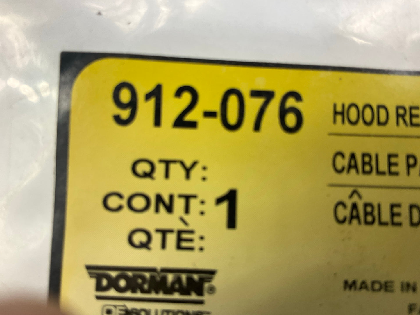 Dorman 912-076 Hood Release Cable