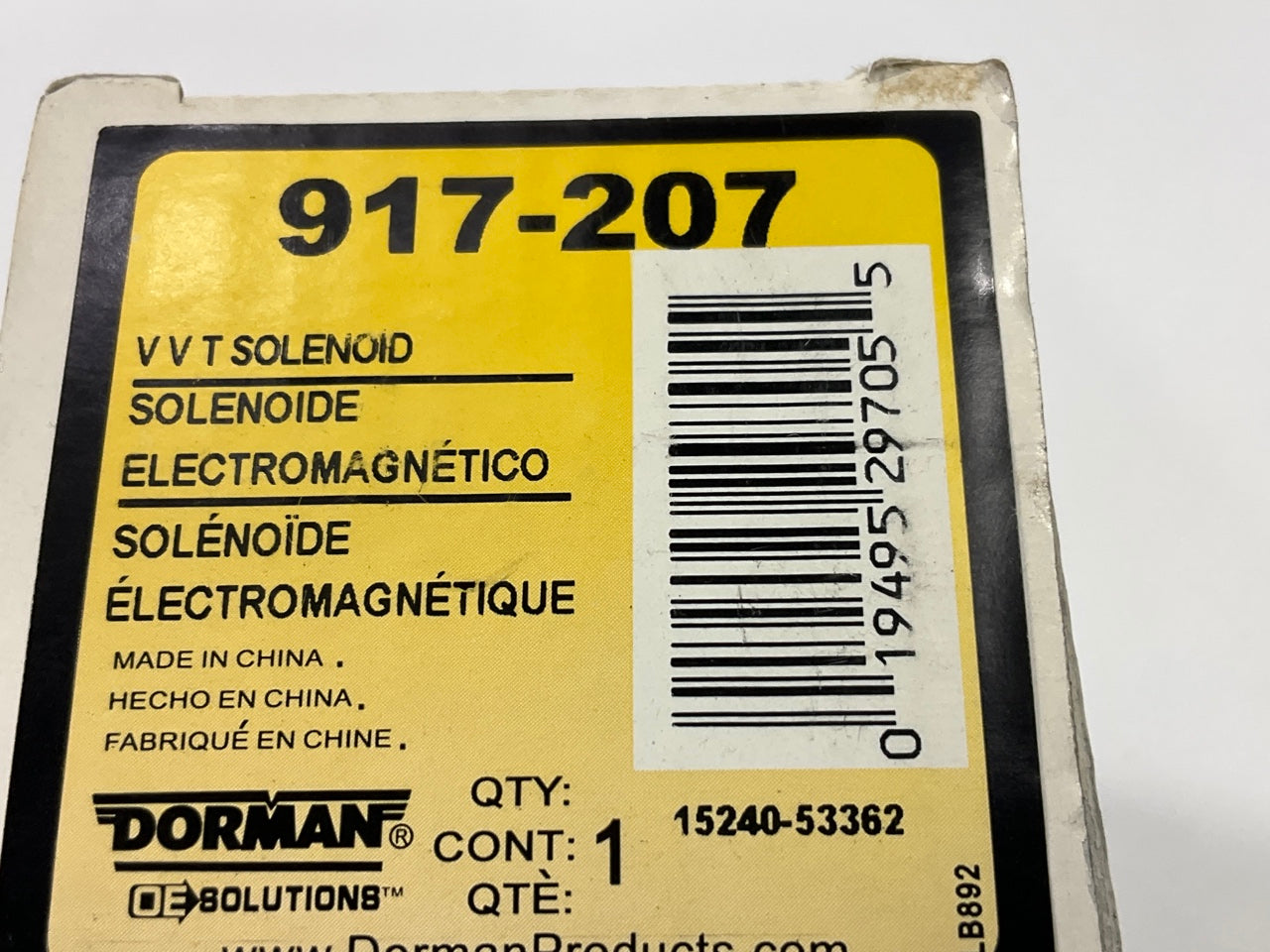 Dorman 917-207 Engine Variable Valve Timing (VVT) Solenoid