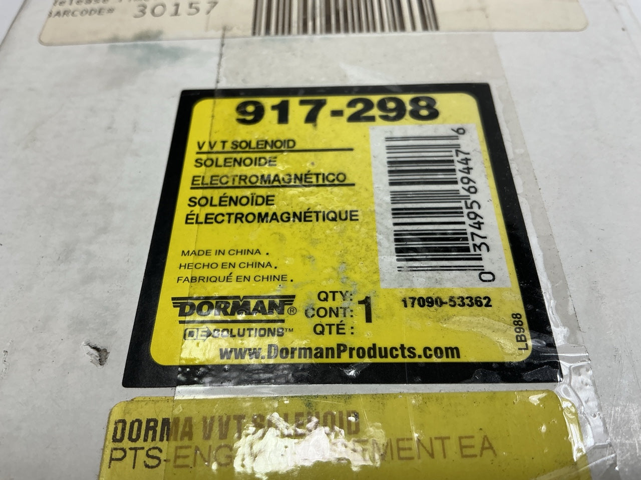 MISSING SCREWS Dorman 917-298 Engine Variable Valve Timing (VVT) Solenoid