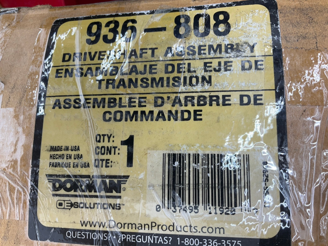 Dorman 936-808 Rear Drive Shaft 04-08 F-150 DriveShaft 4WD, 163.3 WB Only